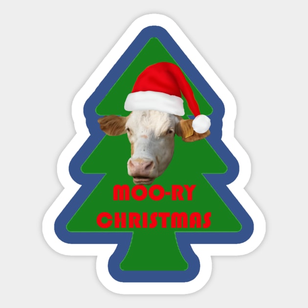 Moo-ry christmas Sticker by Pirino